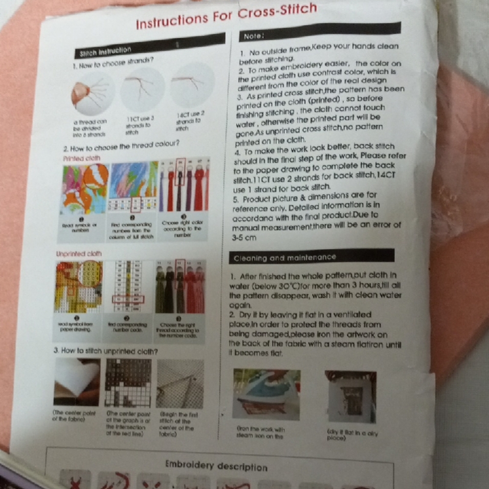 Cross-Stitch Pattern Kit with Instructions - Picture 4 of 5